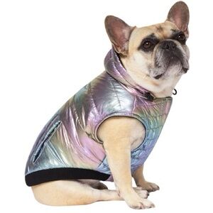 Iridescent Canada Pooch Dog Puffer Jacket
